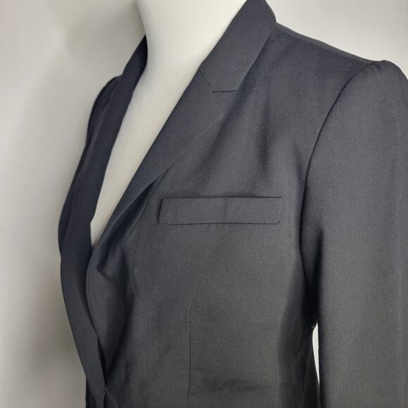 Calvin Klein One-Button Blazer Jacket Black NWT Petite Size 4P - Picture 7 of 12